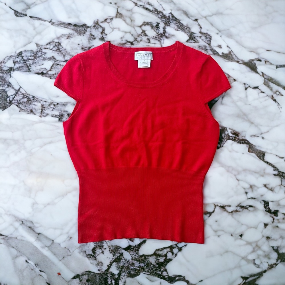 Red cashmere sweater